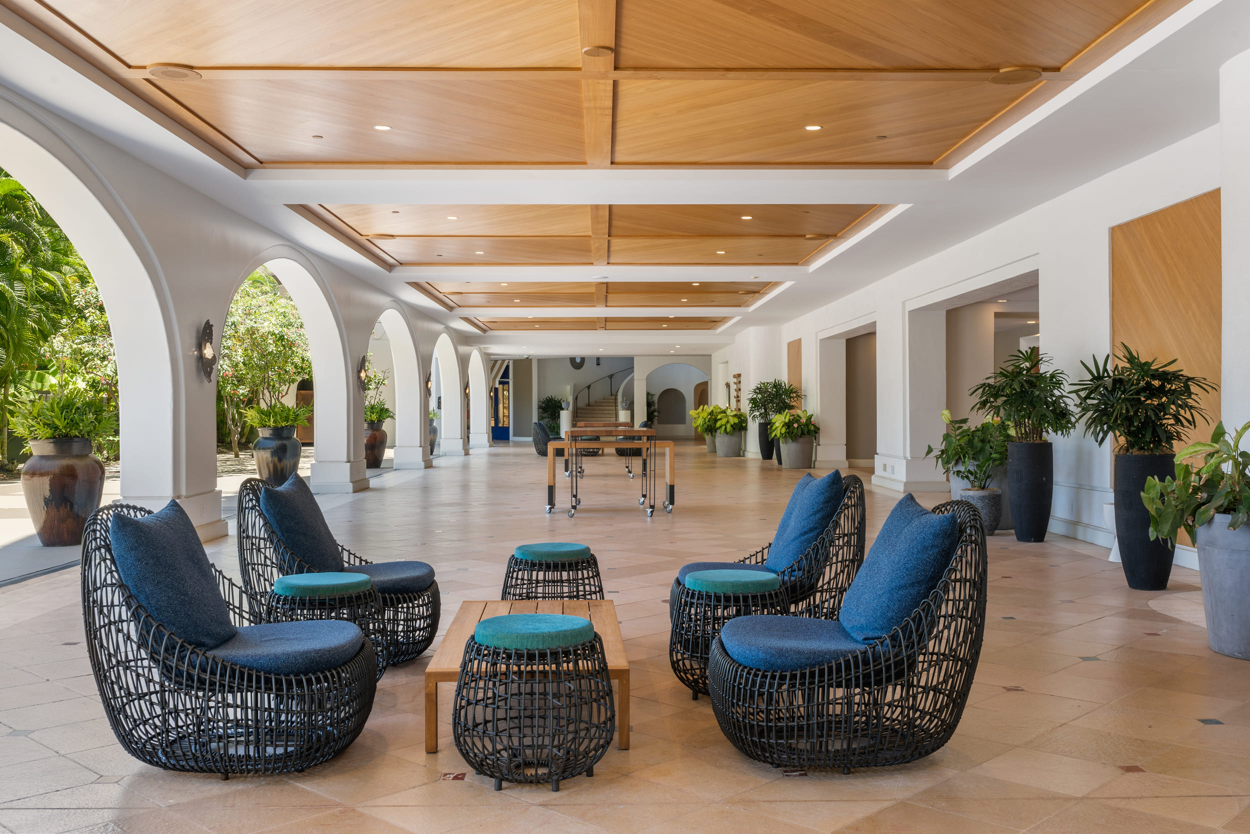 comfy chairs in foyer