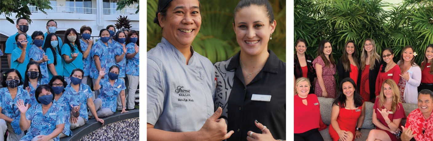 collage of volunteers