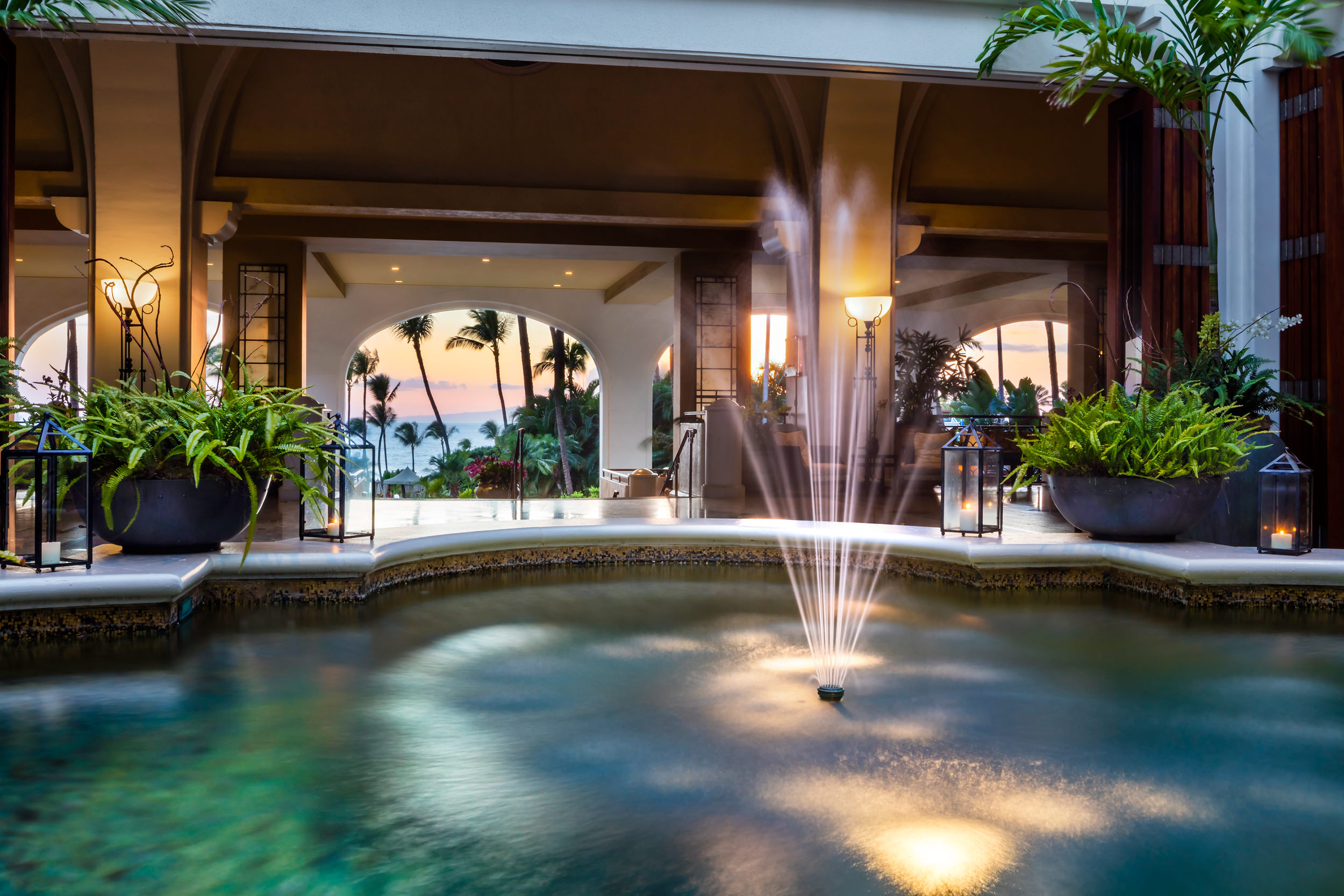 fountain in hotel