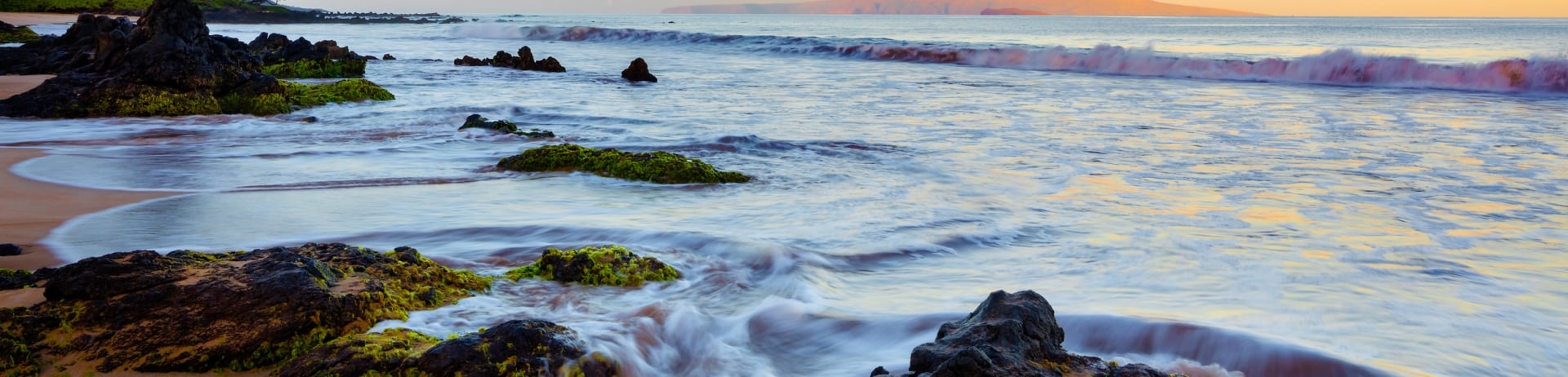water pouring over rocks