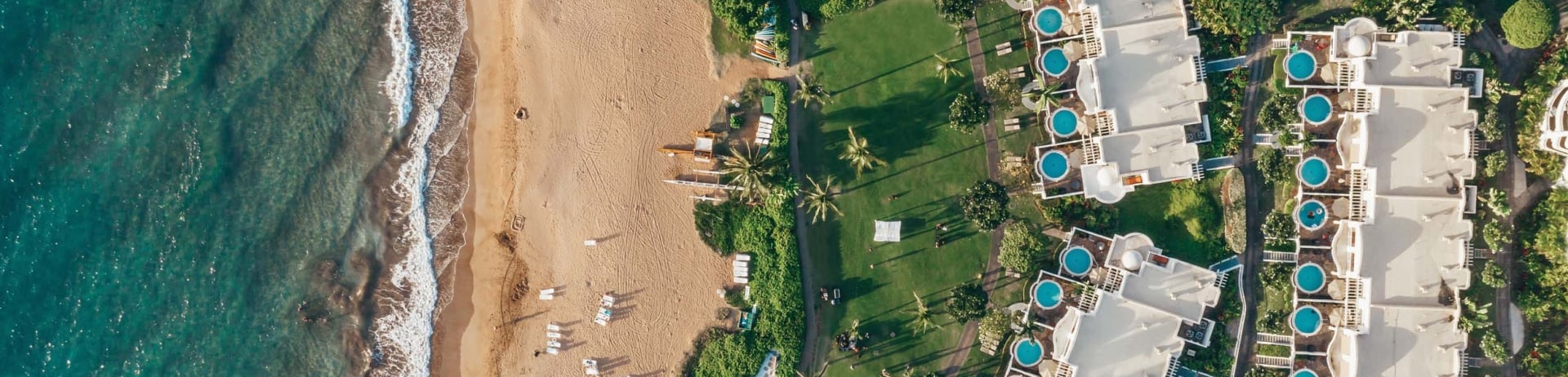 Aerial of the villas at fairmont kea lani