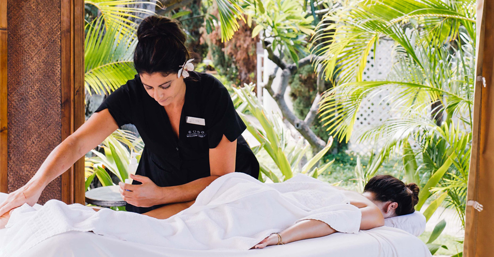woman getting a massage