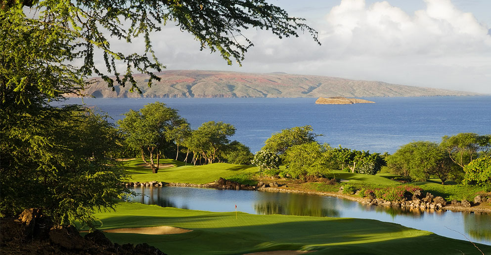 golf course with view of ocean