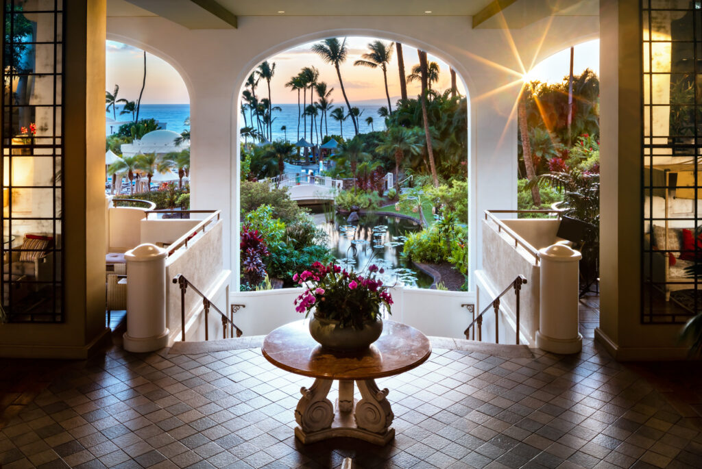view of pond from luana lounge
