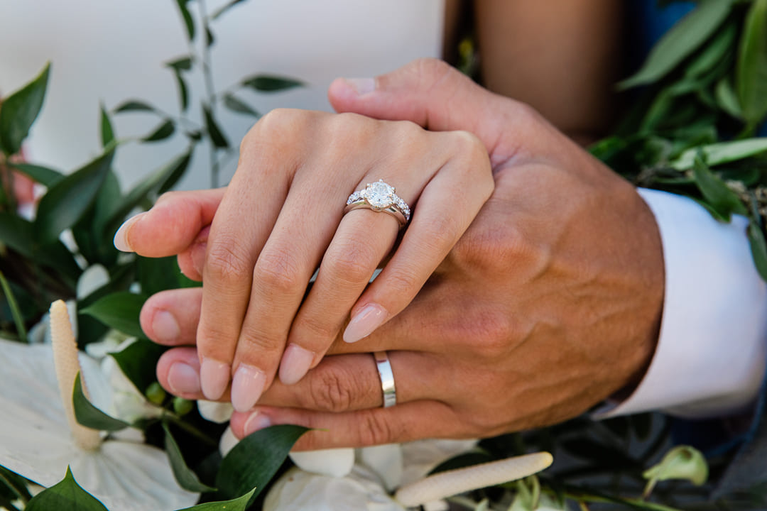 bride and grooms hands