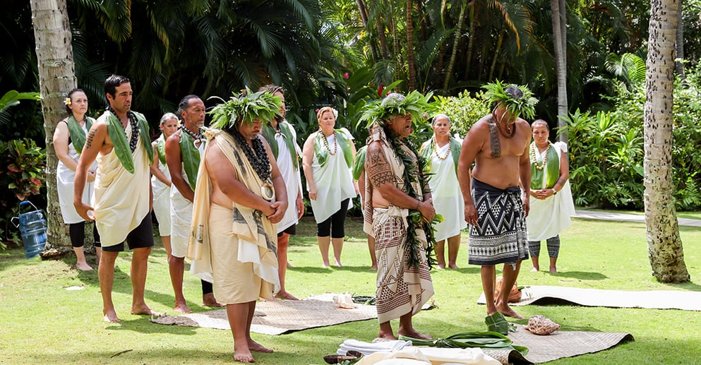 group of people in traditional garmets