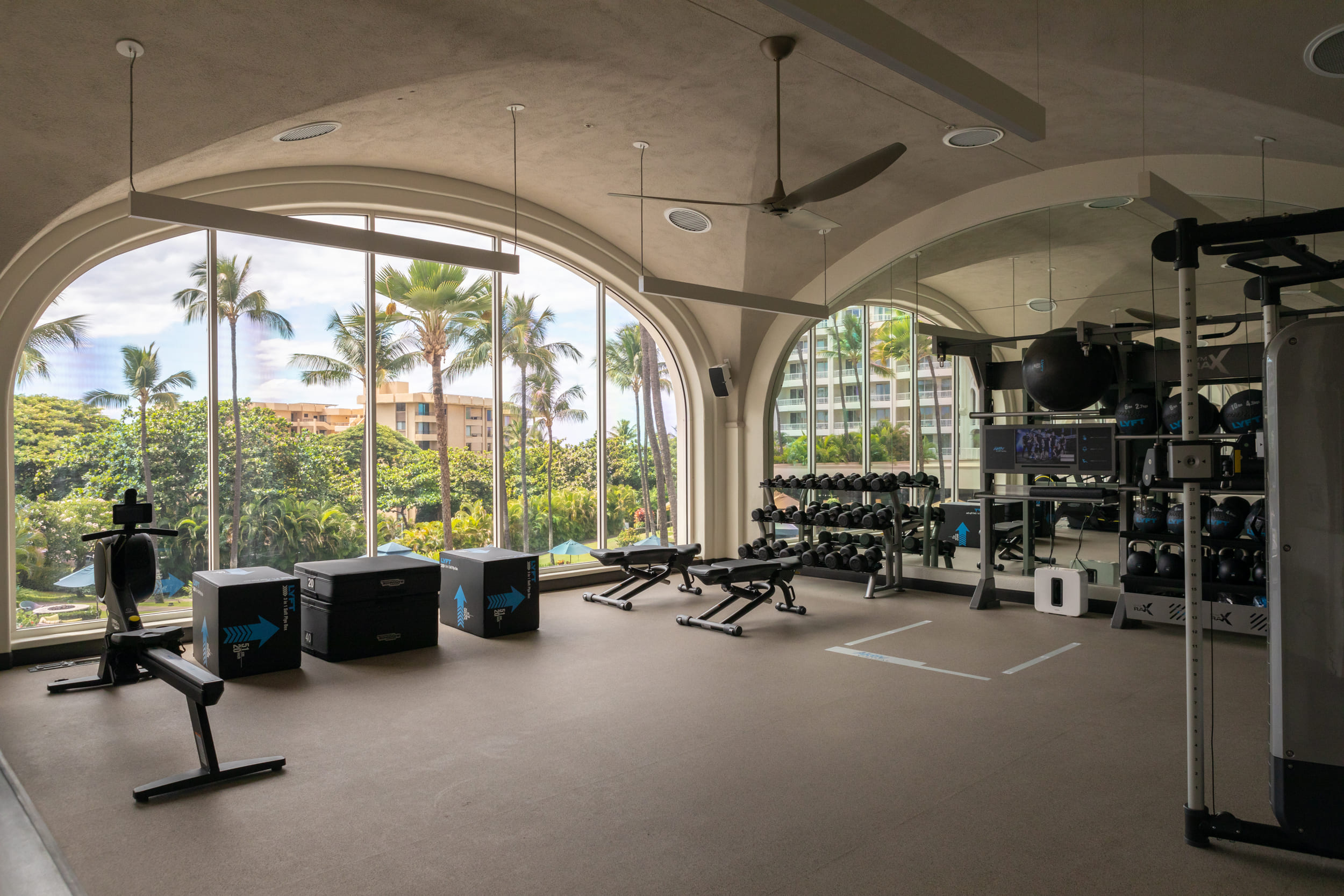fitness center with gym equipment