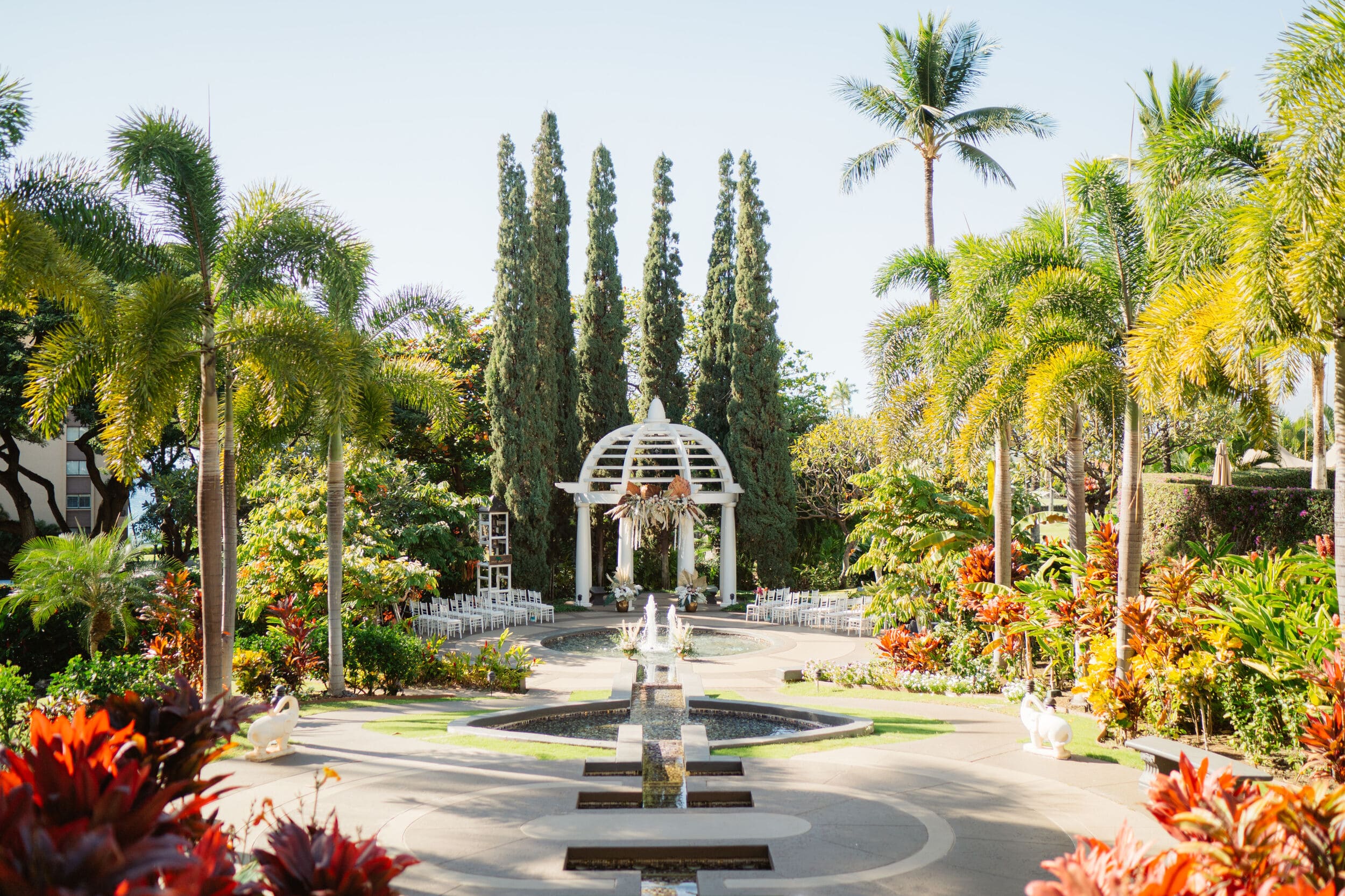 garden area with gazebo